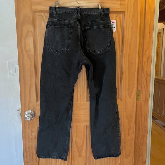 Zara High-waisted Straight Jeans Black Size 12 - Picture 6 of 15